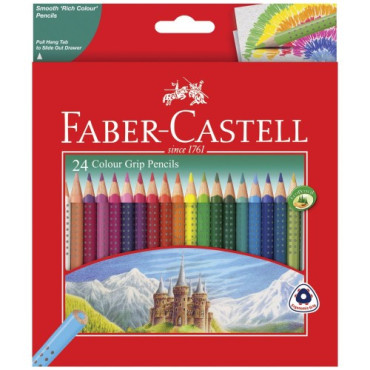 FABER CASTELL FCI115844 METAL TIN 12 CLASSIC COLOR PENCILS