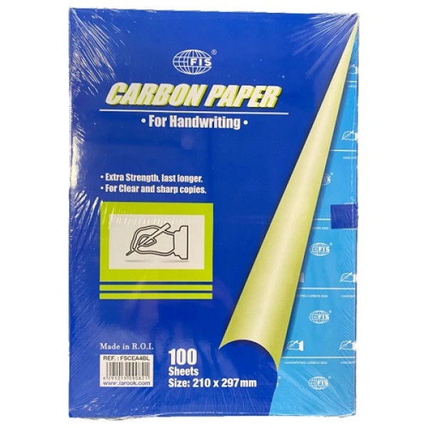 FIS CARBON PAPER 100SHEETS 210 X 297 MM FSCEA4BL,BLUE