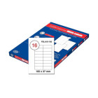 FIS FSLA16-100 A4 MULTIPURPOSE WHITE LABEL 105X37MM