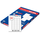 FIS FSLA33-1-100 A4 MULTIPURPOSE WHITE LABEL 66X 25.4MM