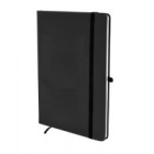 FIS EXECUTIVE ITALIAN PU NOTEBOOK 14.8 X 21 CM A5 ELASTIC BAND,RULED, FSNBHCA5100E01 BLACK