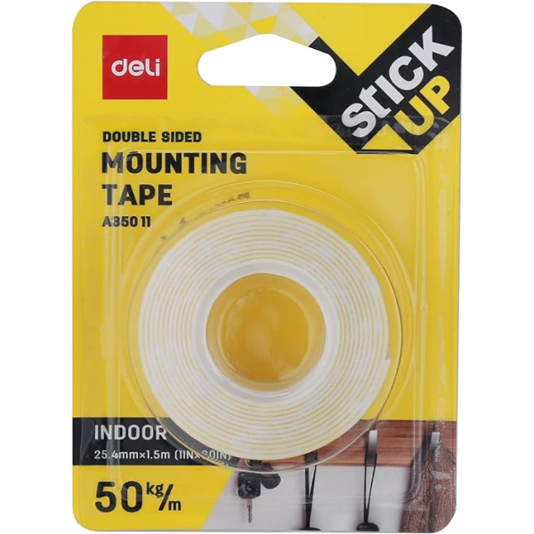 DOUBLE SIDED MOUNTING TAPE DELI A35011 INDOOR