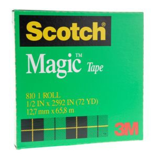 SCOTCH 3M MAGIC TAPE 810-1272 1/2"x 72YDS