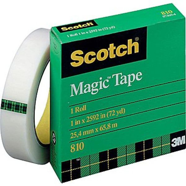 SCOTCH 3M MAGIC TAPE 810-172 1"x 72YDS