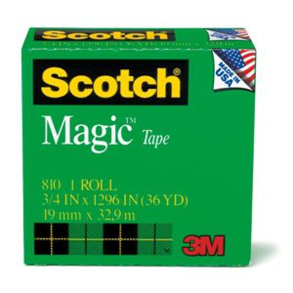 SCOTCH 3M MAGIC TAPE 810-3436 1/4"X36YDS