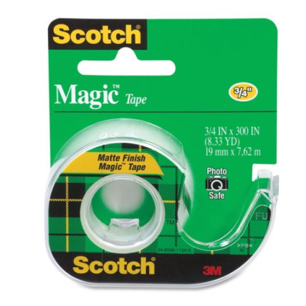 SCOTCH MAGIC TAPE WITH DISPENSER 105 -3/4"X300"X8.3YDS