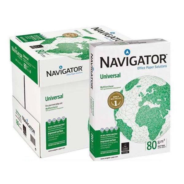 A4 NAVIGATOR PAPER 80 GSM WHITE BOX OF 5 REAMS/BOX