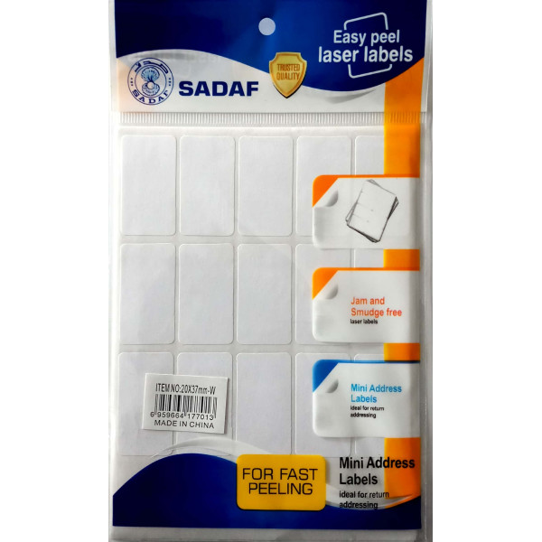 SADAF  MULTIPURPOSE LABEL 20X37MM  WHITE