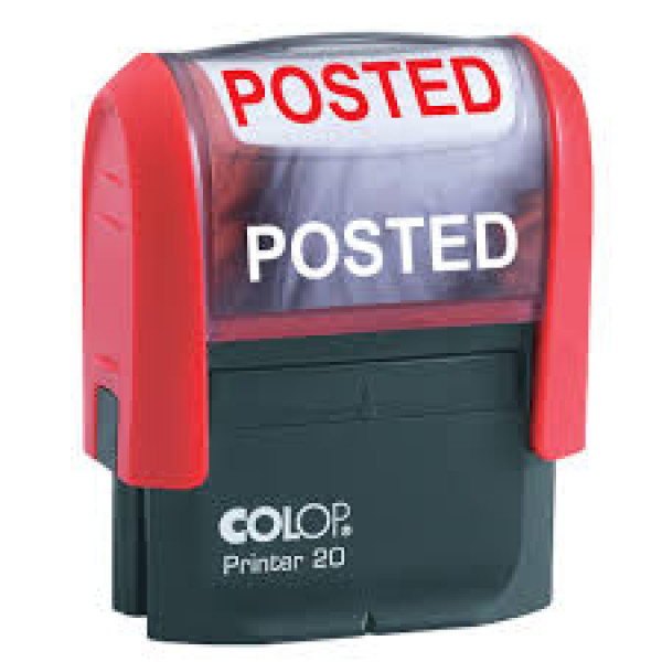 COLOP 20 POSTED SELF INK STAMP RED COLOR