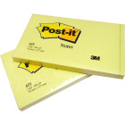 POST-IT STICKY NOTE 655 (76X127MM) 3"X5"CANARY YELLOW