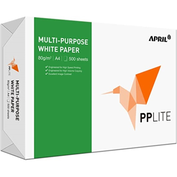 PP LITE A4 SIZE MULTI-PURPOSE WHITE PAPER 80 GSM 500 SHEETS