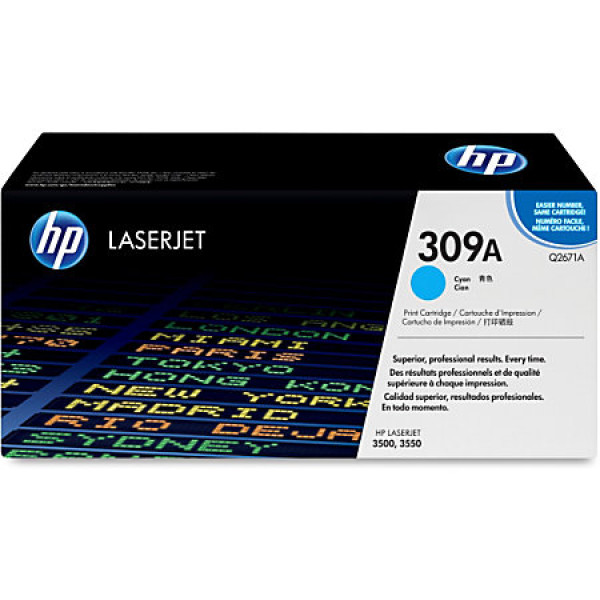 HP 309A LASERJET TONER CARTRIDGE CYAN Q2671A (3500/3550)