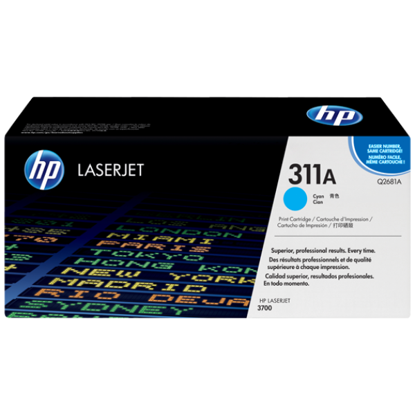 HP 311A LASERJET TONER CARTRIDGE CYAN Q2681A (3700)