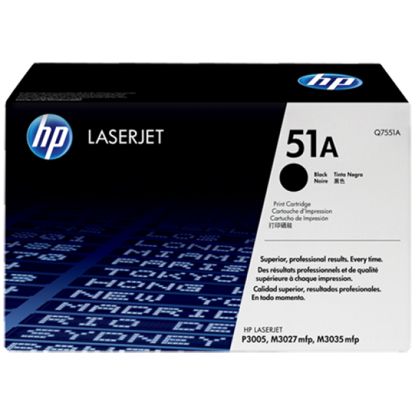 HP 51A LASERJET TONER CARTRIDGE BLACK Q7551A (LJP 3005) 