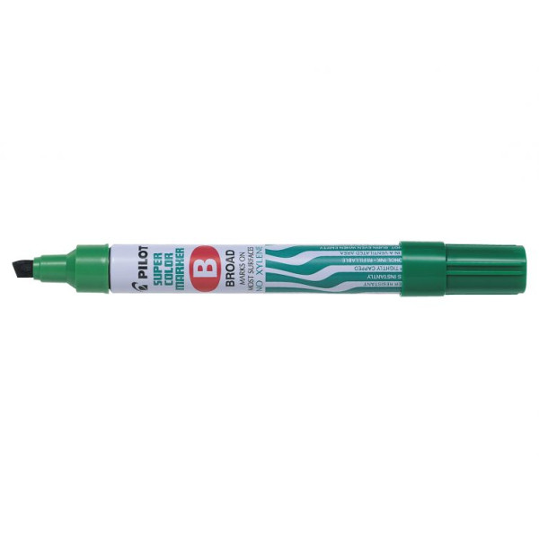 PILOT PERMANENT MARKER SCA-B GREEN BROAD/CHISEL TIP, BOX OF 12 PCS