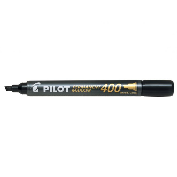 PILOT PERMANENT MARKER SCA-400 BLACK CHISEL/BROAD, BOX OF 12 PCS 