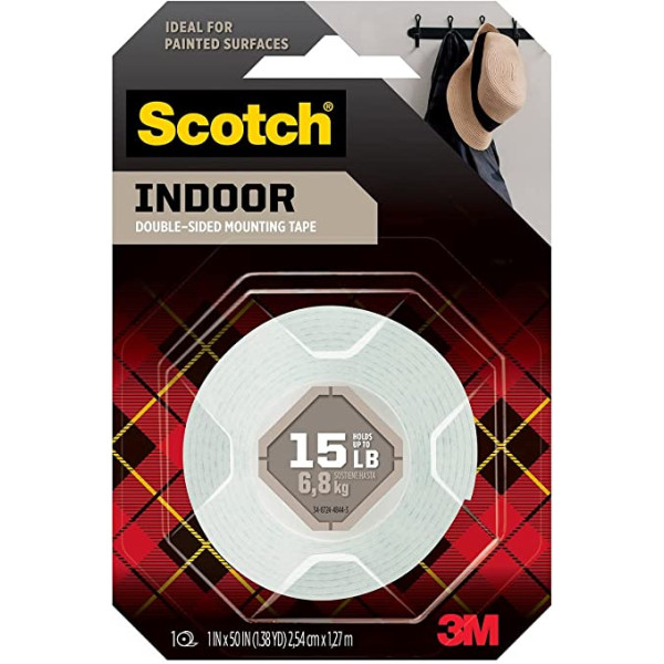 SCOTCH 3M 114S DOUBLE SIDED MOUNTING TAPE 1IN X 50 IN 254CM X 127CM 