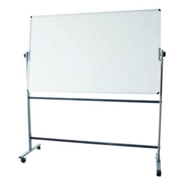 SUPER DEAL WHITEBOARD DOUBLE SIDED 120CM X 240CM MAGNETIC MOVABLE WITH METAL STAND