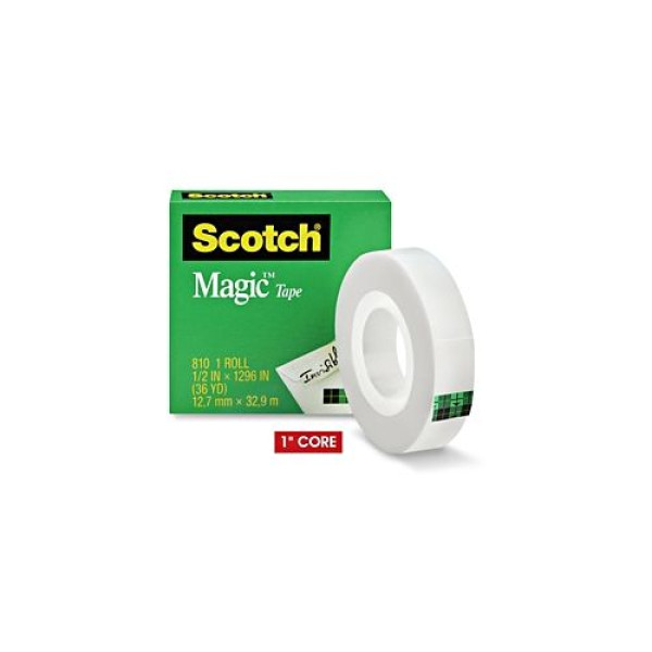 SCOTCH 3M MAGIC TAPE 810-1236 1/2"X36YDS