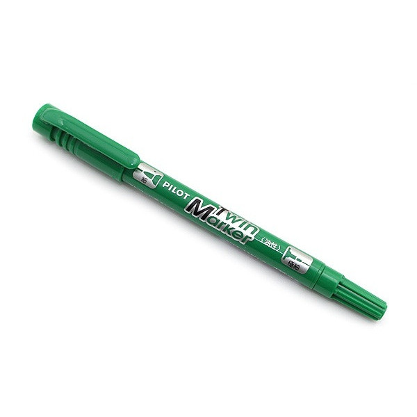 PILOT TWIN MARKER DOUBLE-SIDED FINE GREEN