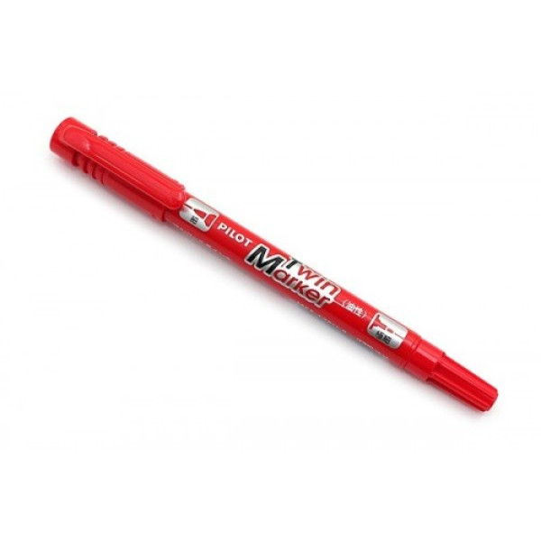 PILOT TWIN MARKER DOUBLE-SIDED FINE RED