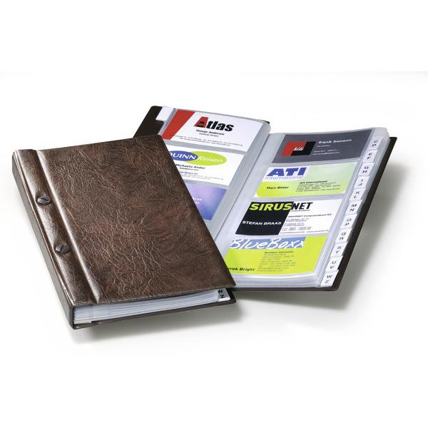 DURABLE CARD HOLDERS VISIFIX 2382-11 BROWN 200 CARDS
