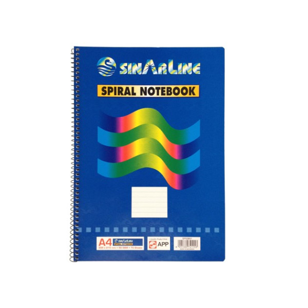 SINARLINE WRITING PAD SPIRALS SIDE A4 70PG WHITE