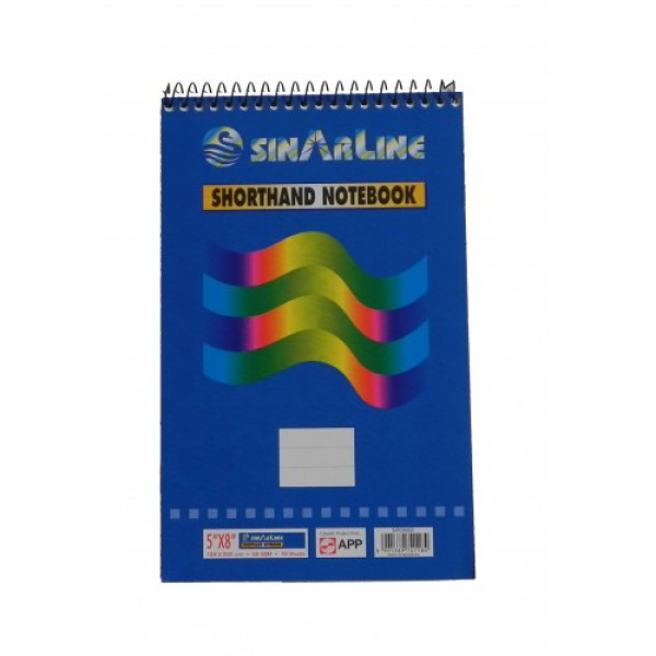 SINARLINE WRITING PAD SPIRALS TOP 5X8 70PG WHITE