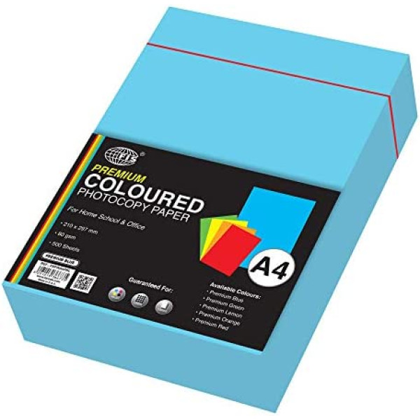 FIS A4 FSPWA4PBL COLOR PAPER BLUE 80GSM 500 SHEETS PER REAM