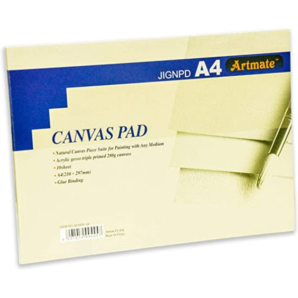 ARTMATE A4 SIZE CANVAS WHITE DRAWING PAD JIGNPD-A4