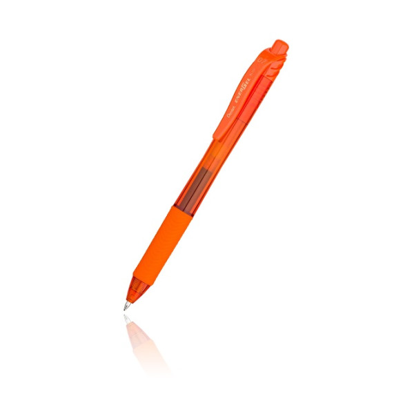PENTEL ENERGELX RETRACTABLE GEL ROLLERPEN 0.7MM PE-BL107-FH ORANGE 12 PCS
