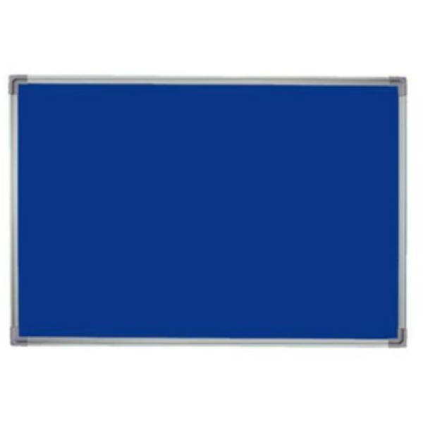 SUPER DEAL FELT NOTICE BOARD ALUMINIUM FRAME 60CMX90CM BLUE