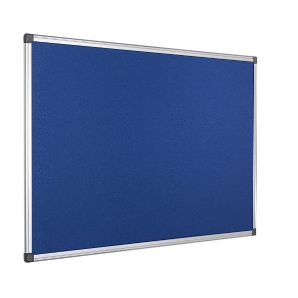 SUPER DEAL FELT NOTICE BOARD ALUMINIUM FRAME 120CMX180CM BLUE