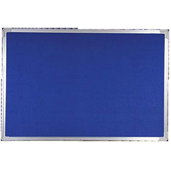 SUPER DEAL FELT NOTICE BOARD ALUMINIUM FRAME 90CMX180 CM BLUE