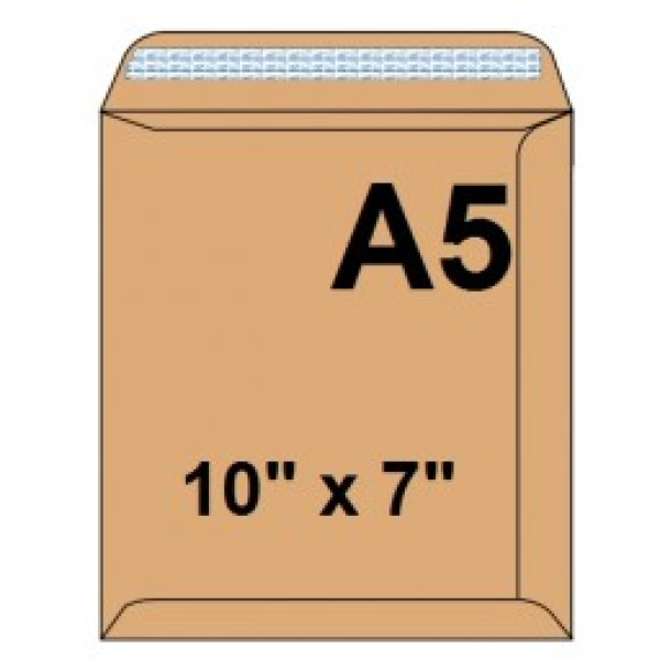 FIS ENVELOPES 10"X 7" MANILA BROWN 90 GSM, BOX OF 50 PCS