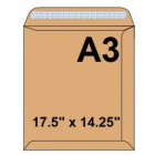  FIS ENVELOPES 17 1/2"X 14 1/2" MANILA BROWN 120 GSM, BOX OF 50 PCS
