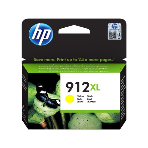 HP 912 XL YELLOW HIGH YIELD ORIGINAL INK CARTRIDGE 3YL83AE