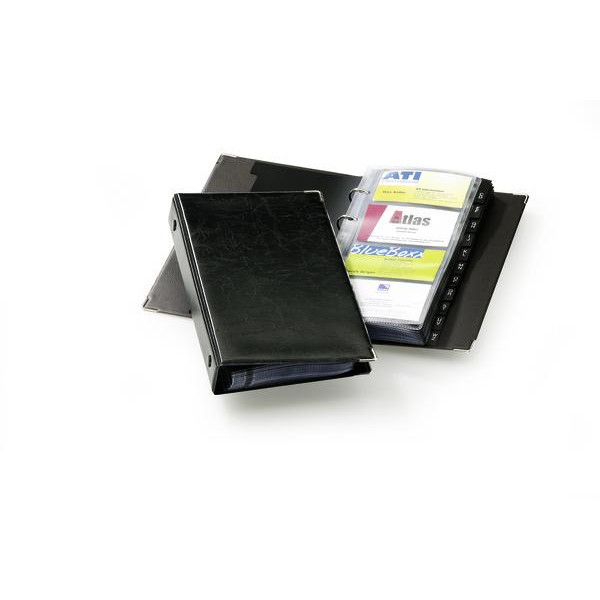 DURABLE CARD HOLDERS VISIFIX 2383-01 BLACK  200 CARDS