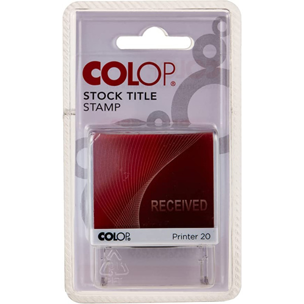 COLOP 20 L04 RECEIVED SELF INK STAMP RED COLOR