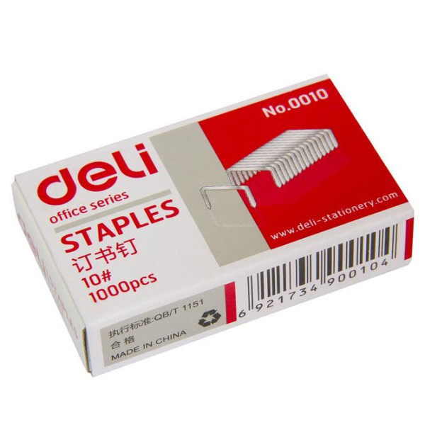 DELI STAPLER PINS E0010N NO 10 (1M)STAPLES 1X1000