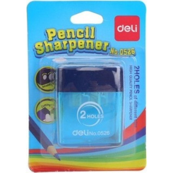 DELI E0526 DOUBLE HOLE PENCIL SHARPENER