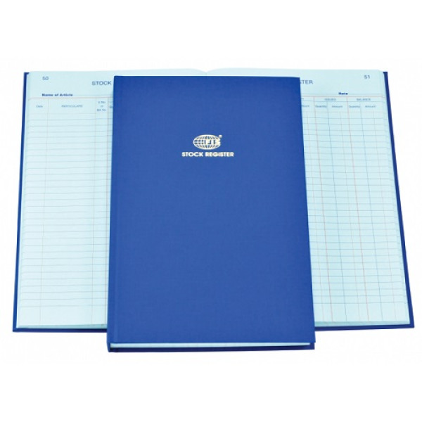 FIS STOCK REGISTER BOOK,RULED,2QR - 96 SHEETS, BLUE,FSCLSTOCK2Q