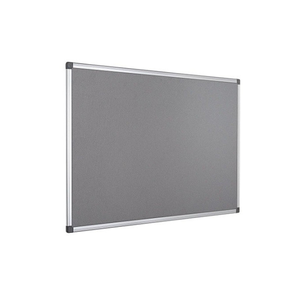 SUPER DEAL FELT NOTICE BOARD ALUMINIUM FRAME 90CMX120 CM GREY