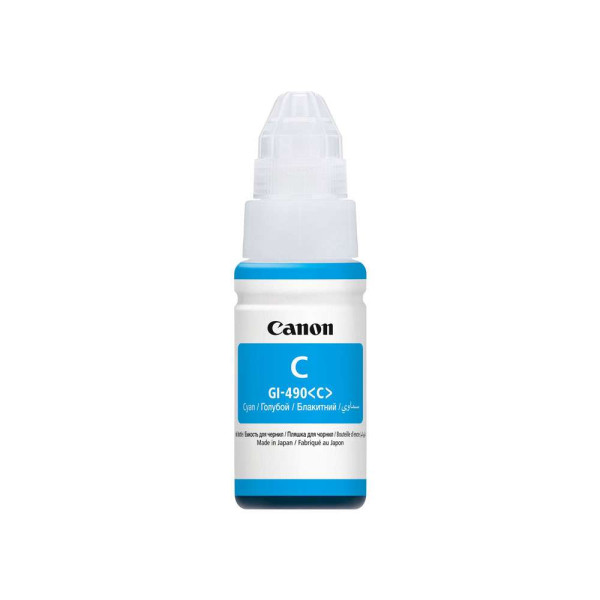 CANON INK BOTTLE PRINTER GI-490 CYAN 70.0ML 