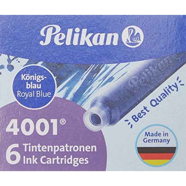 PELIKAN 4001 GIANT 6 INK CARTRIDGES GTP/6 ROYAL BLUE