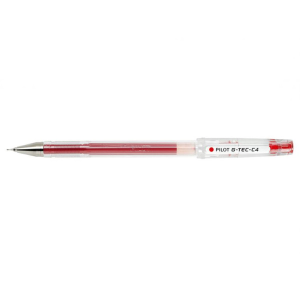 PILOT G-TEC-C4 MICRO FINE POINT 0.4MM RED PEN,PACK OF 12 PIECES