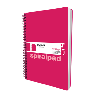PROMATE TOP SPIRAL PAD A7 100 PAGES ASSORTED COLORS