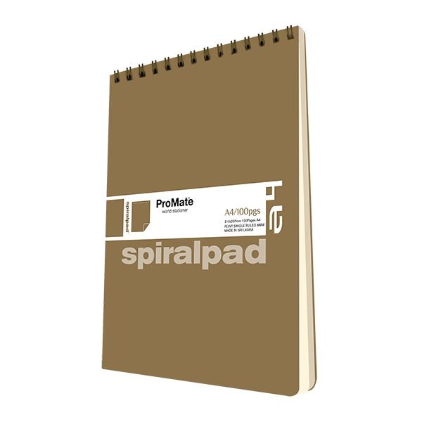 PROMATE 100% RECYCLED TOP SPIRAL PAD A4 100 PAGES