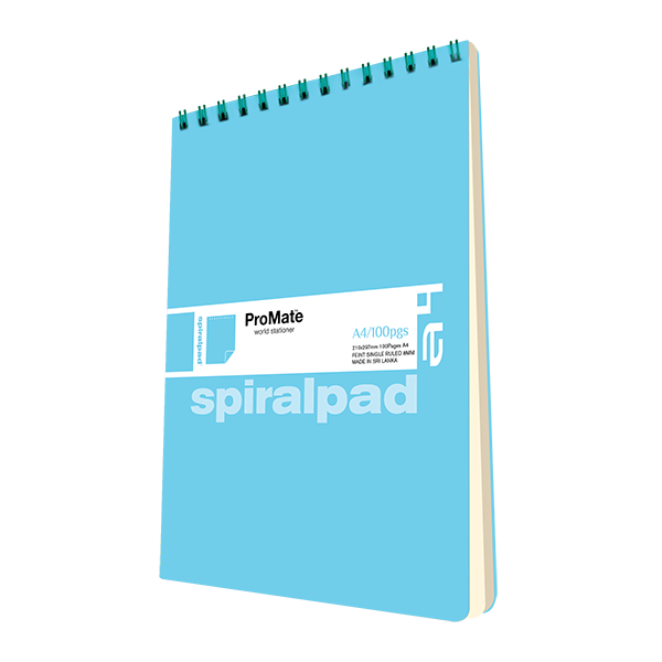 PROMATE 100% RECYCLED TOP SPIRAL PAD A4 100 PAGES