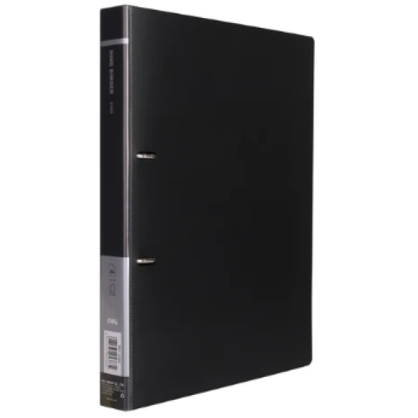 DELI 5383 A4 RING BINDER 2 HOLE 28MM 2D-RING FOLDER BLACK